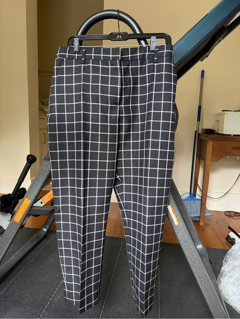 Marni Black and White Windowpane Trousers